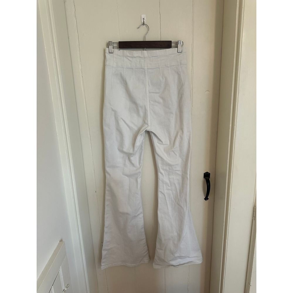 Free People We The Free Jayde White High Rise Flare Jeans 28 - Picture 3 of 4
